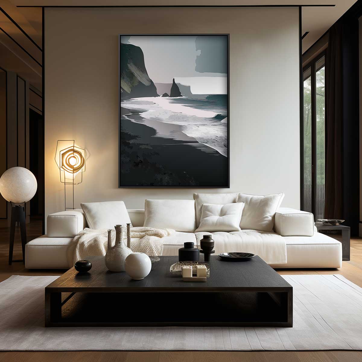 Mystieke Kustlijn Kunstwerk-canvas-dibond-plexiglas-wanddecoratie-WallArtistic