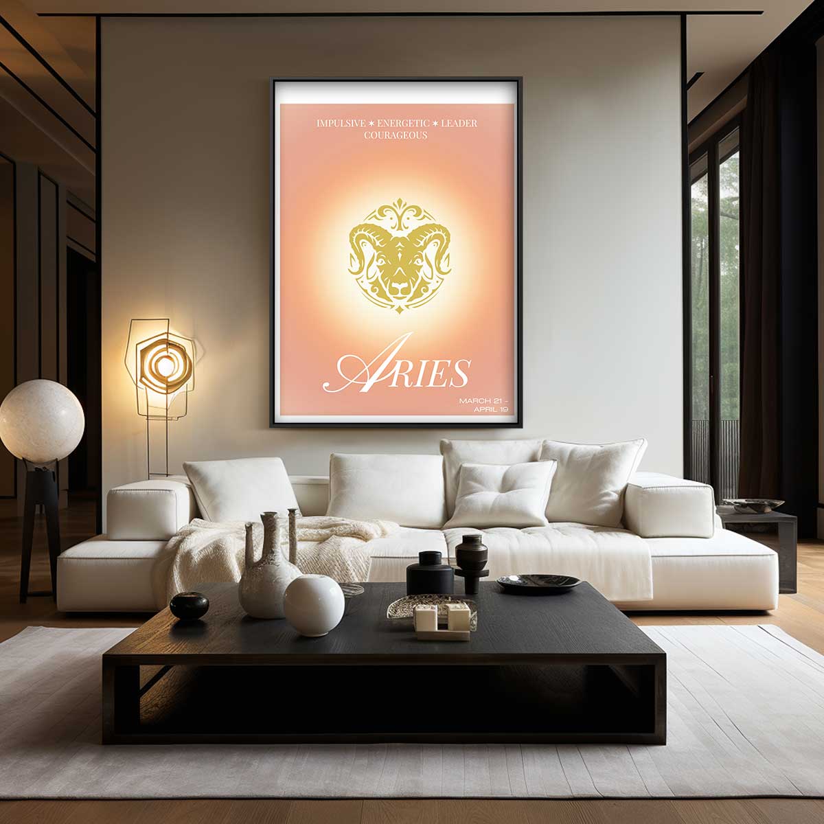 Ram Zodiac Kunstwerk Kunstwerk-canvas-dibond-plexiglas-wanddecoratie-WallArtistic