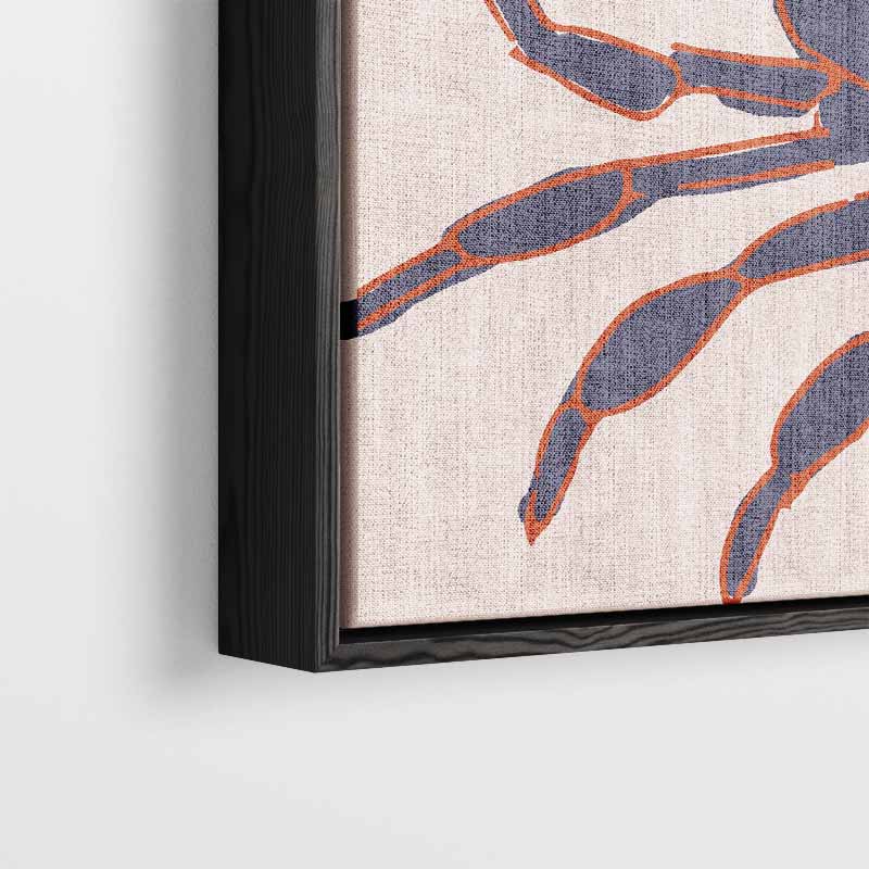 Kleurrijke Krab Illustratie Kunstwerk-canvas-dibond-plexiglas-wanddecoratie-WallArtistic