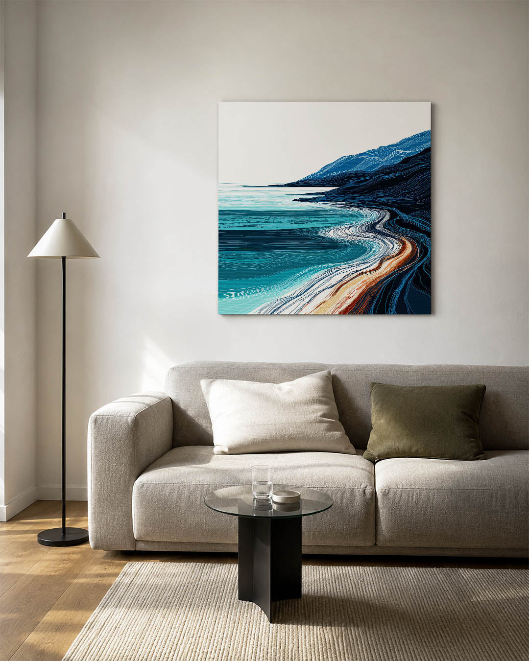 Golvende kustlijnen Kunstwerk