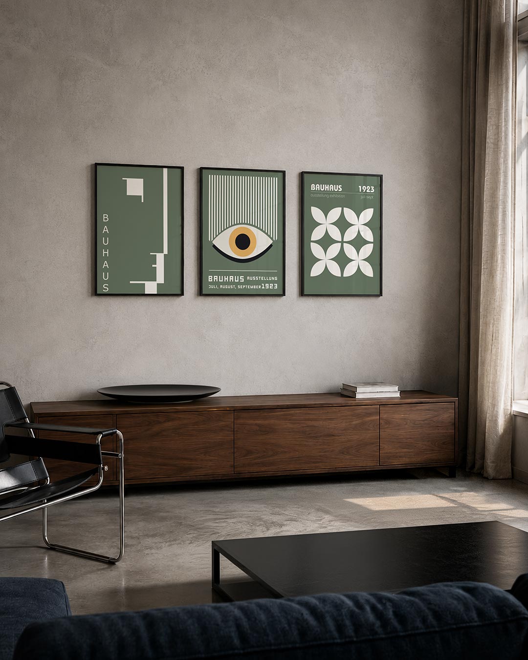 Strakke lijnenspel Posterset