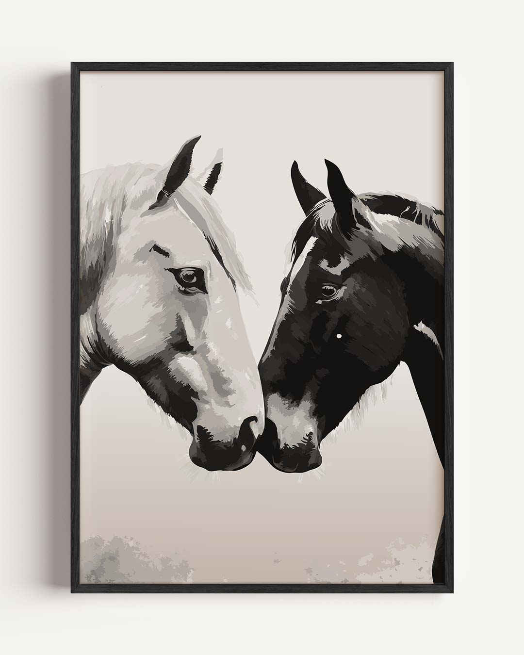 Twee Paarden Vriendschap Poster