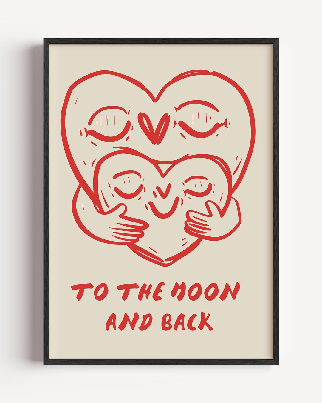 Liefdevolle Hartjes Poster-WallArtistic