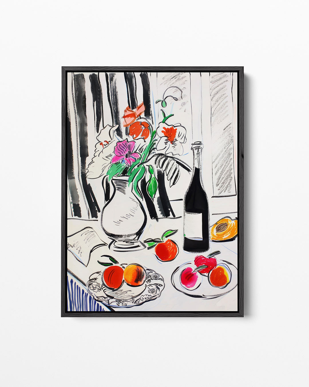 Kleurrijke bloemstilleven Kunstwerk
