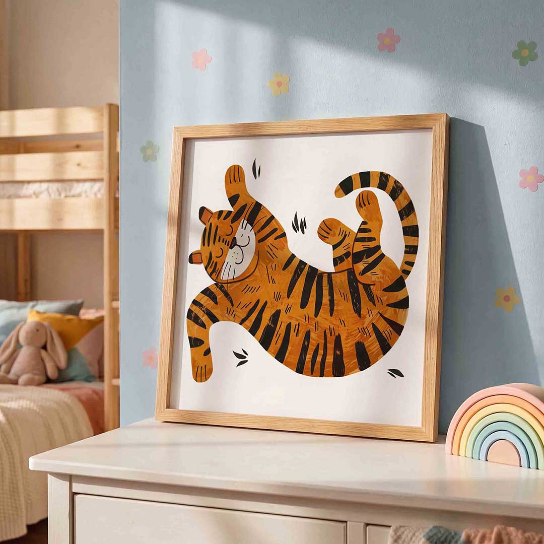 Speelse tijger Poster
