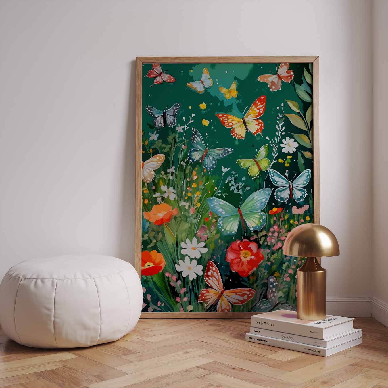 Vlinders en Bloemen Paradijs Poster