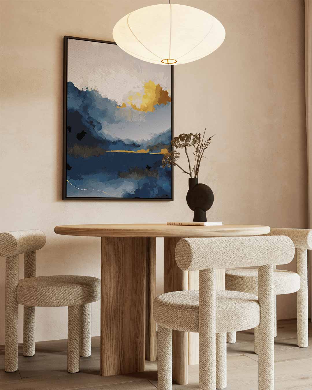 Avondgloren in Abstract Kunstwerk-canvas-dibond-plexiglas-wanddecoratie-WallArtistic