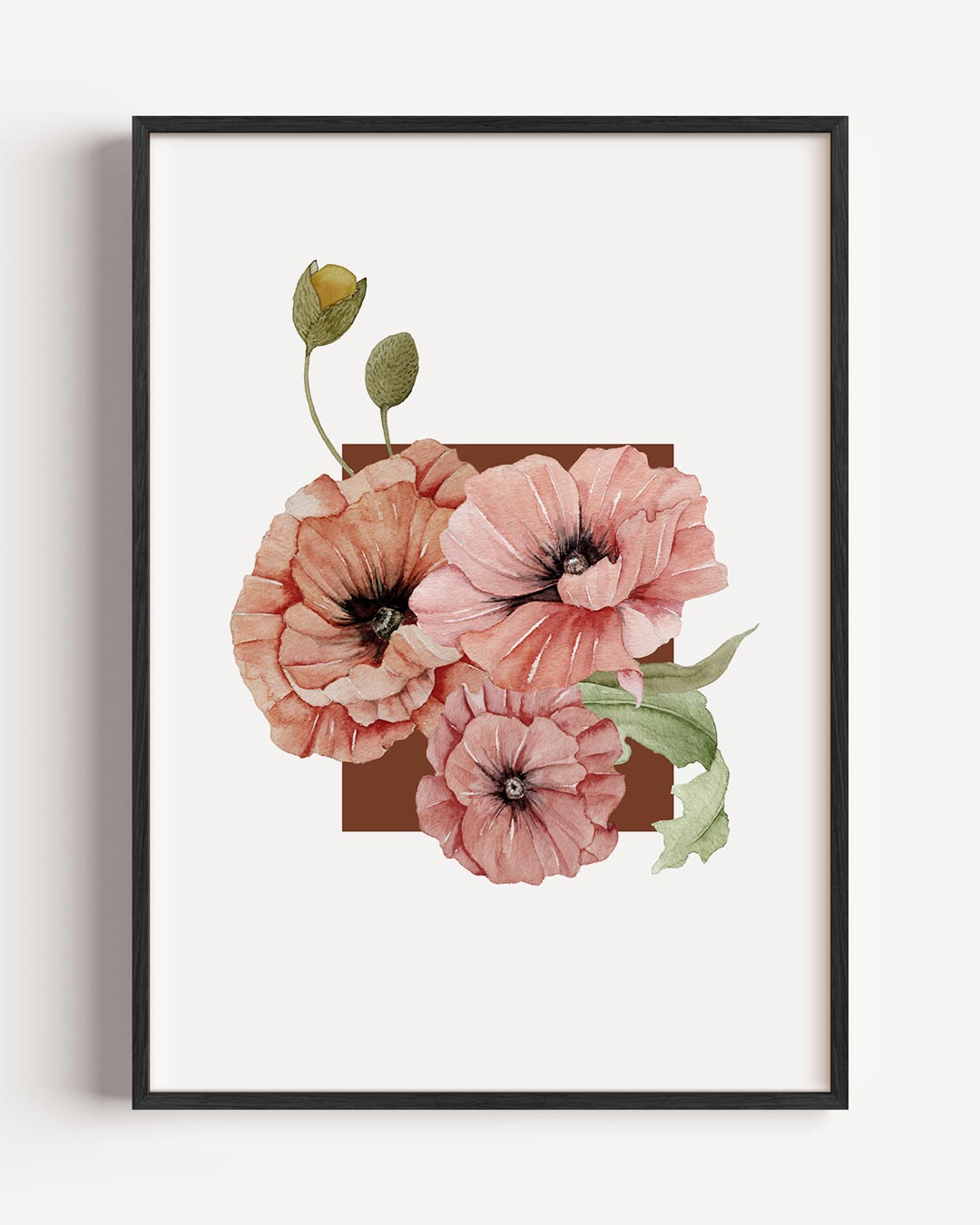 Bloemrijke Poppies Poster-WallArtistic