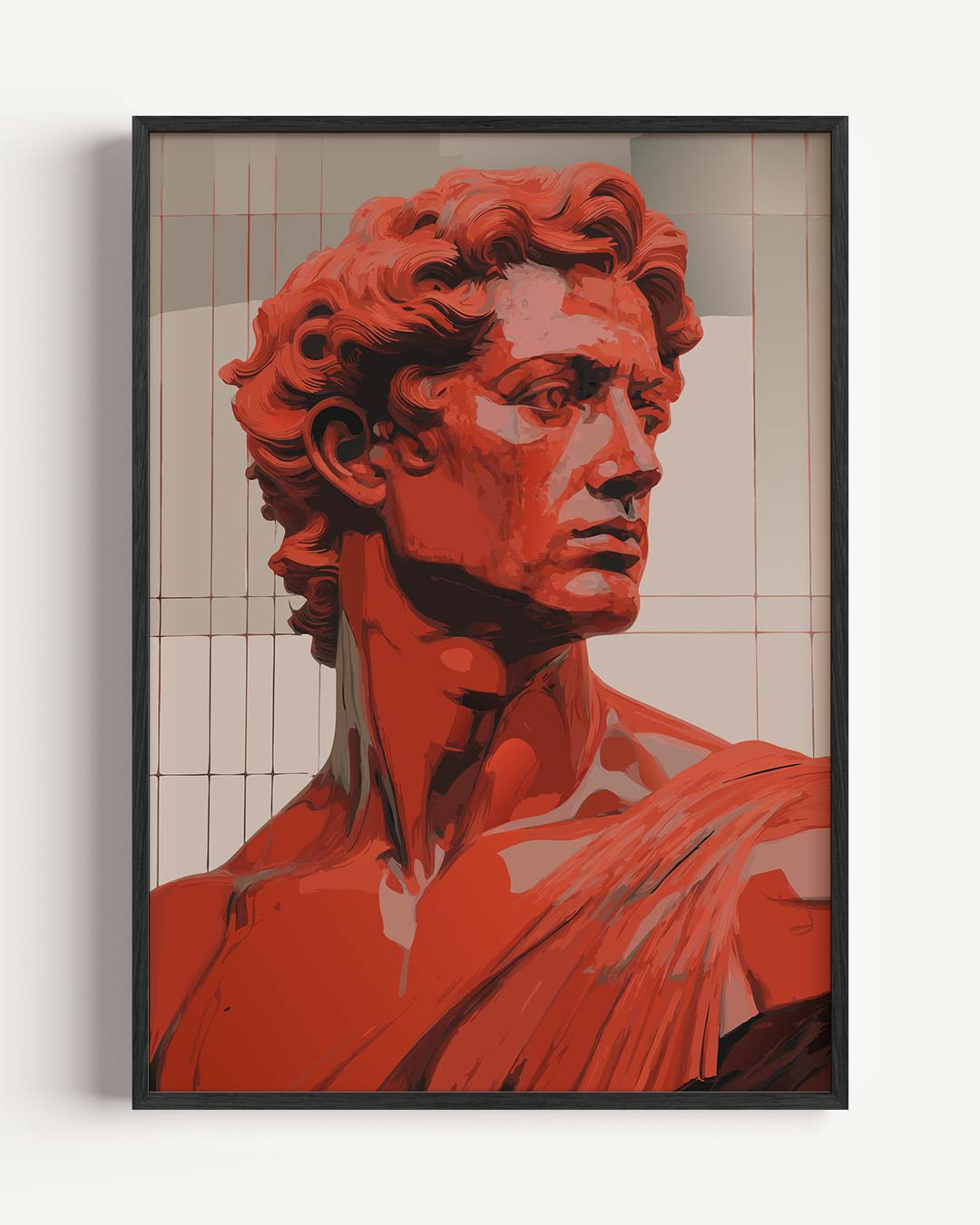 Elegante Rood David Beeld Poster