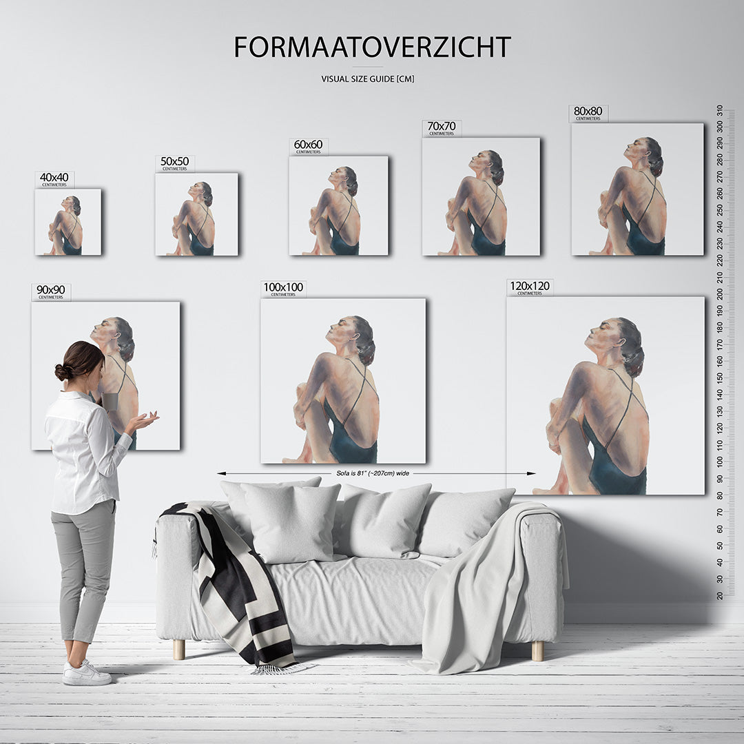Zittende vrouw Kunstwerk