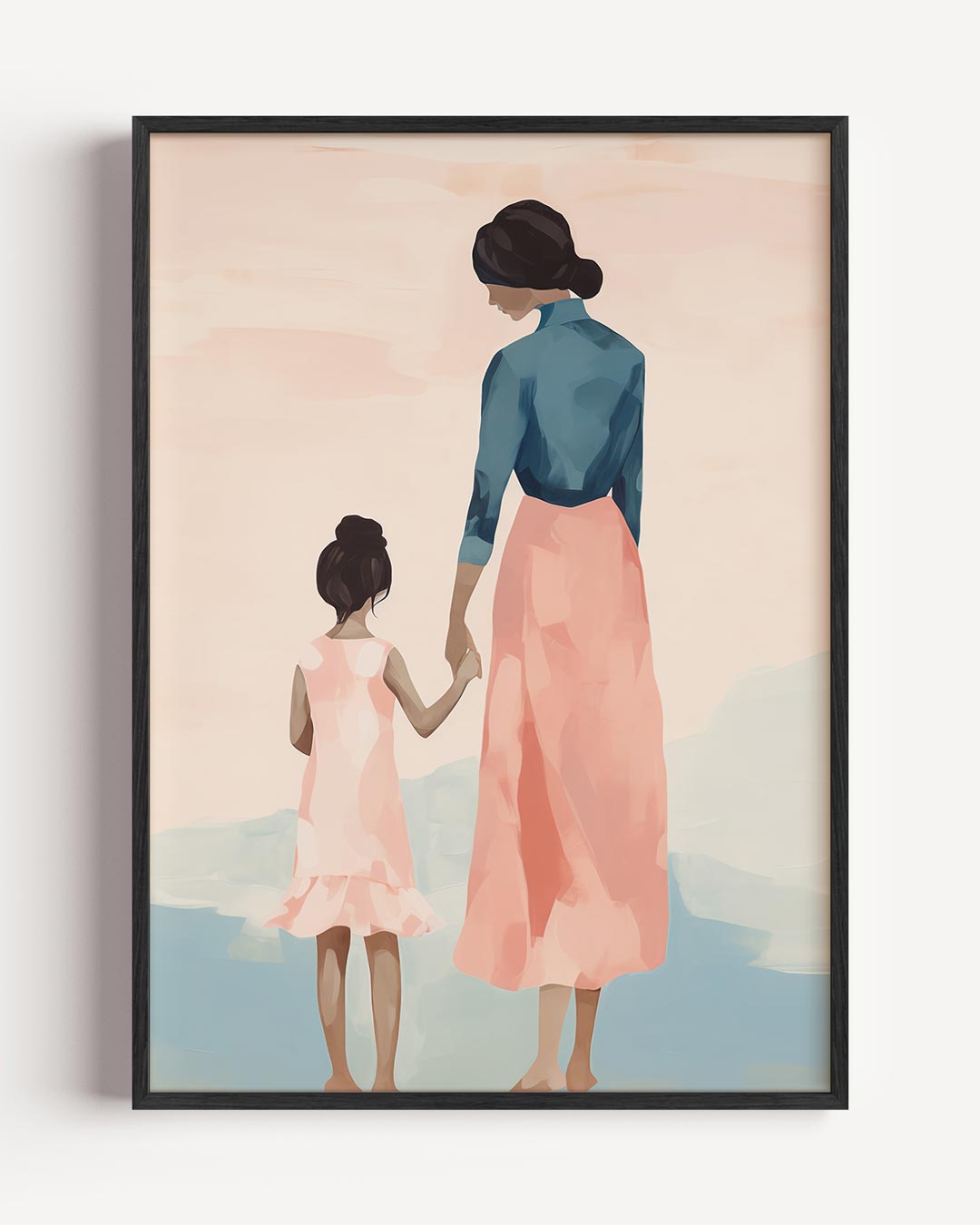 Moeder en Dochter Moment Poster-WallArtistic
