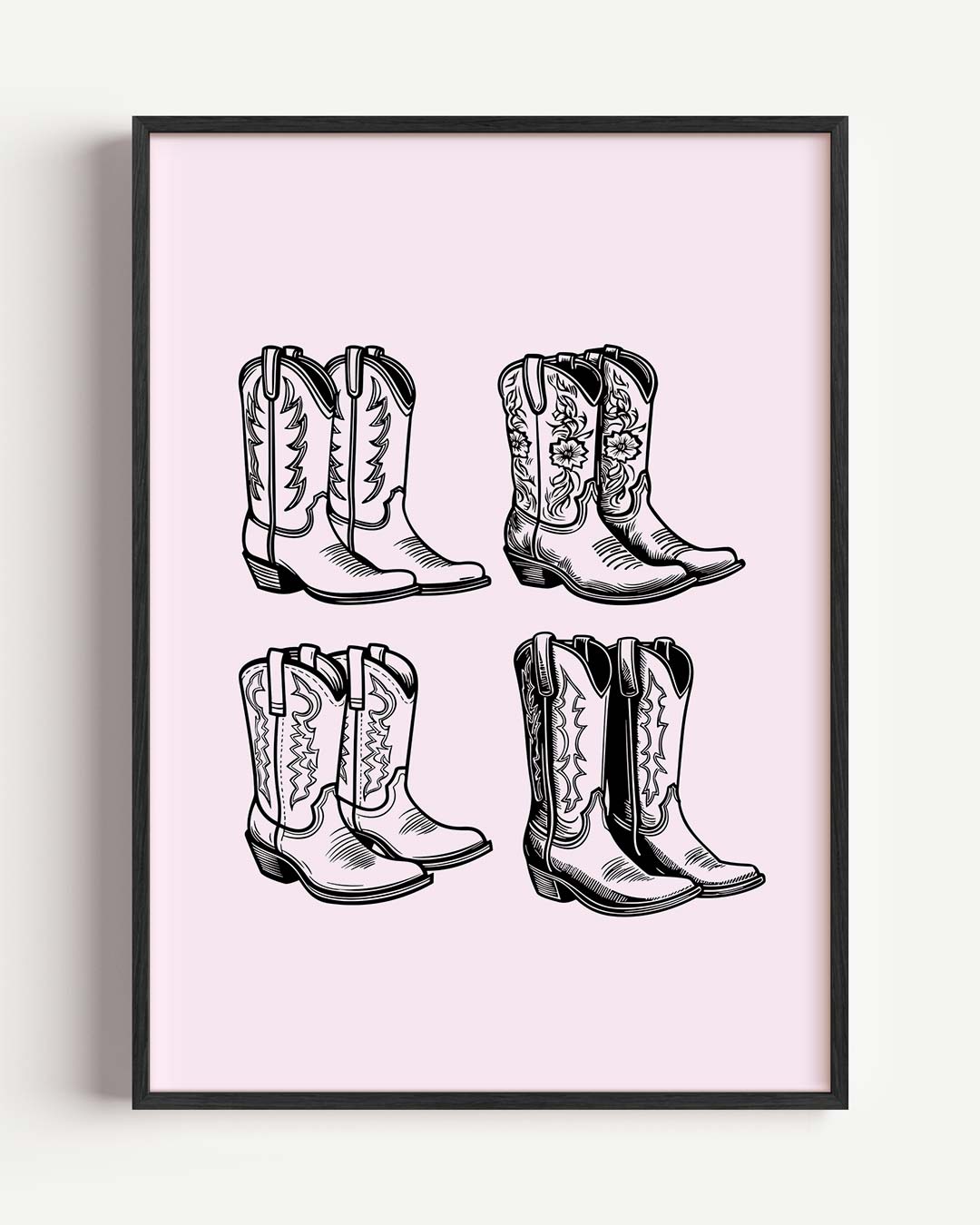 Vintage Western Boots Poster