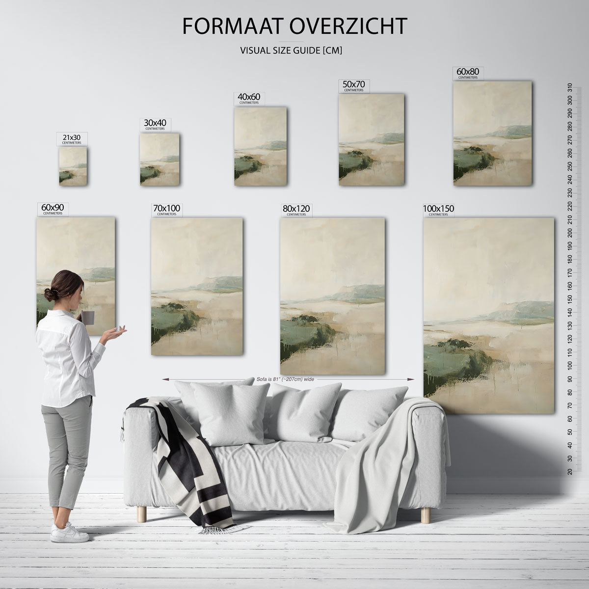 Landschap met zachte tinten Poster