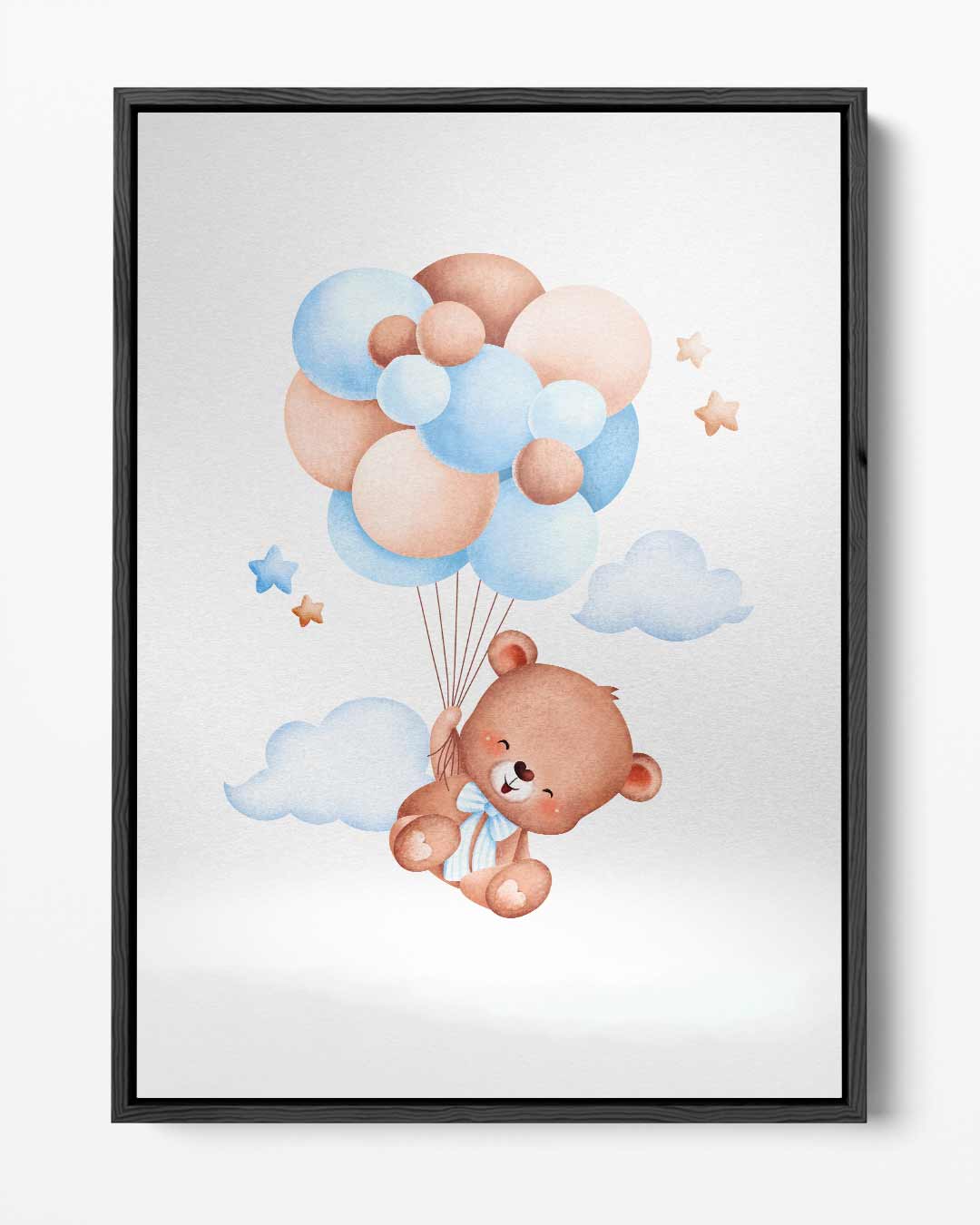 Luchtige Beer met Ballonnen Kunstwerk-canvas-dibond-plexiglas-wanddecoratie-WallArtistic