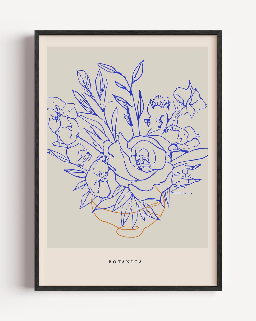 Moderne Botanische Line Art Poster-WallArtistic