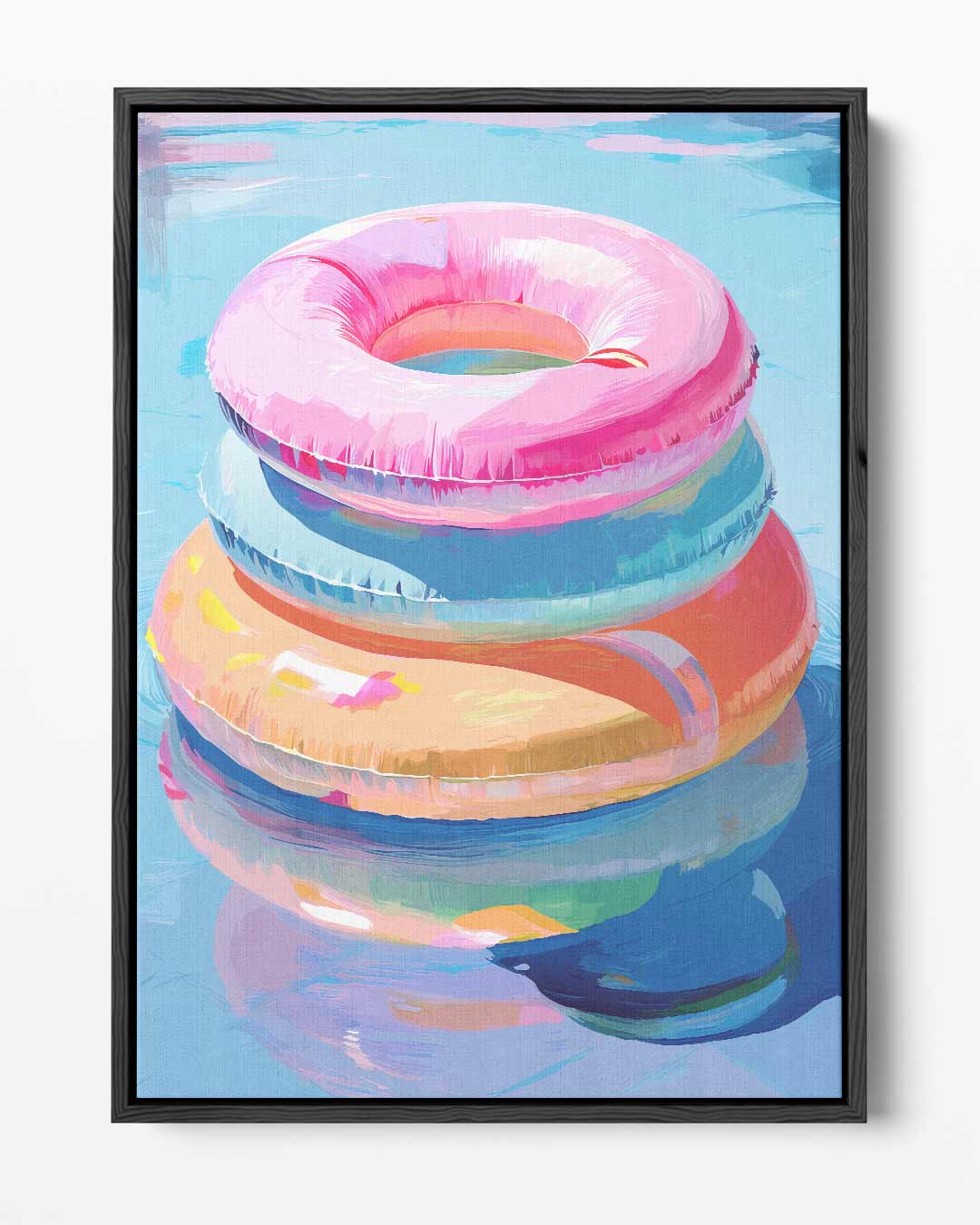 Speelse Zwembanden Kunst Kunstwerk-canvas-dibond-plexiglas-wanddecoratie-WallArtistic