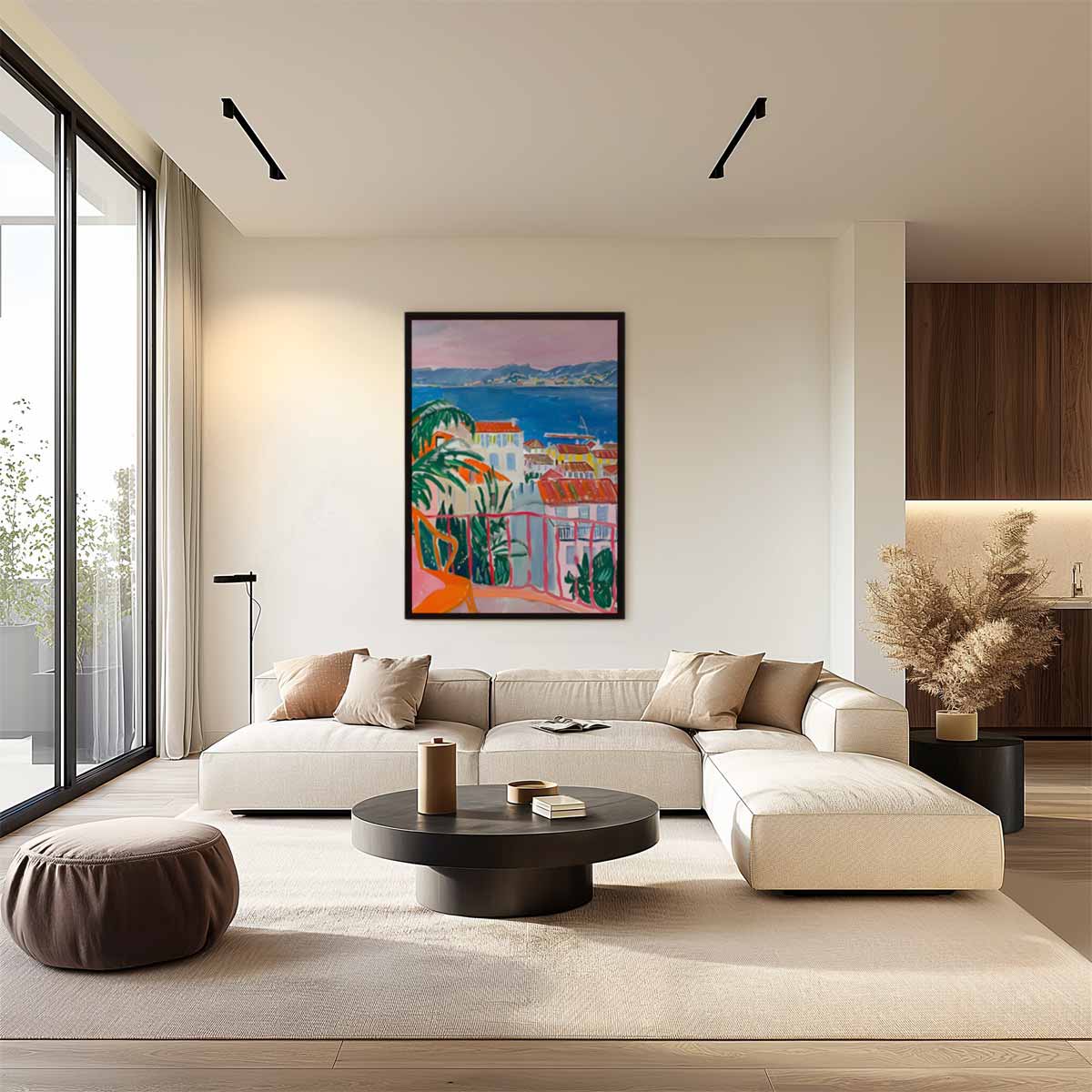 Uitzicht op de Middellandse Zee Kunstwerk-canvas-dibond-plexiglas-wanddecoratie-WallArtistic