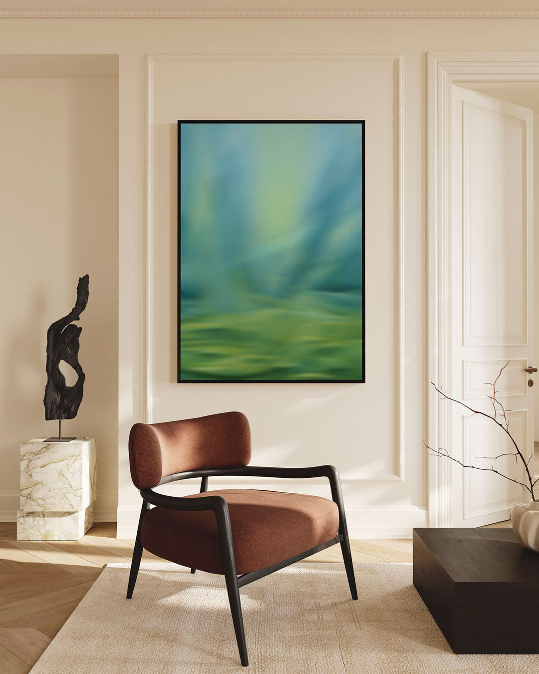 Vloeiende kleuren Kunstwerk