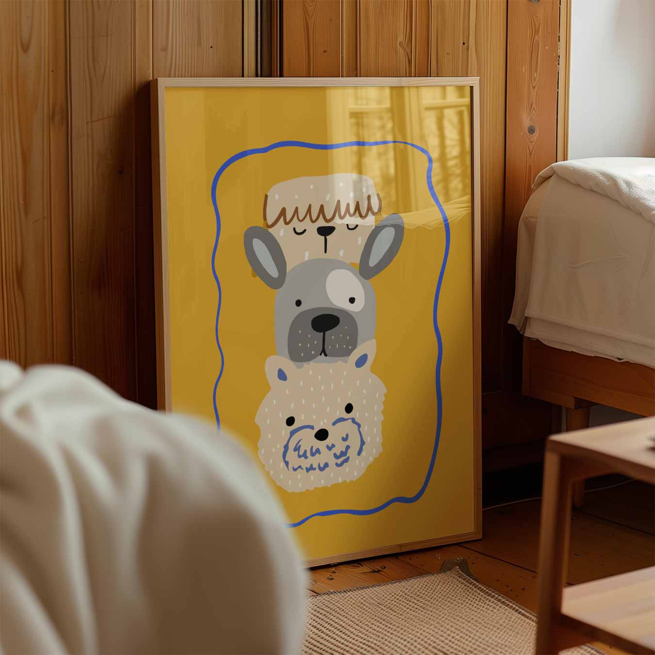 Schattige Dierenkoppen Poster