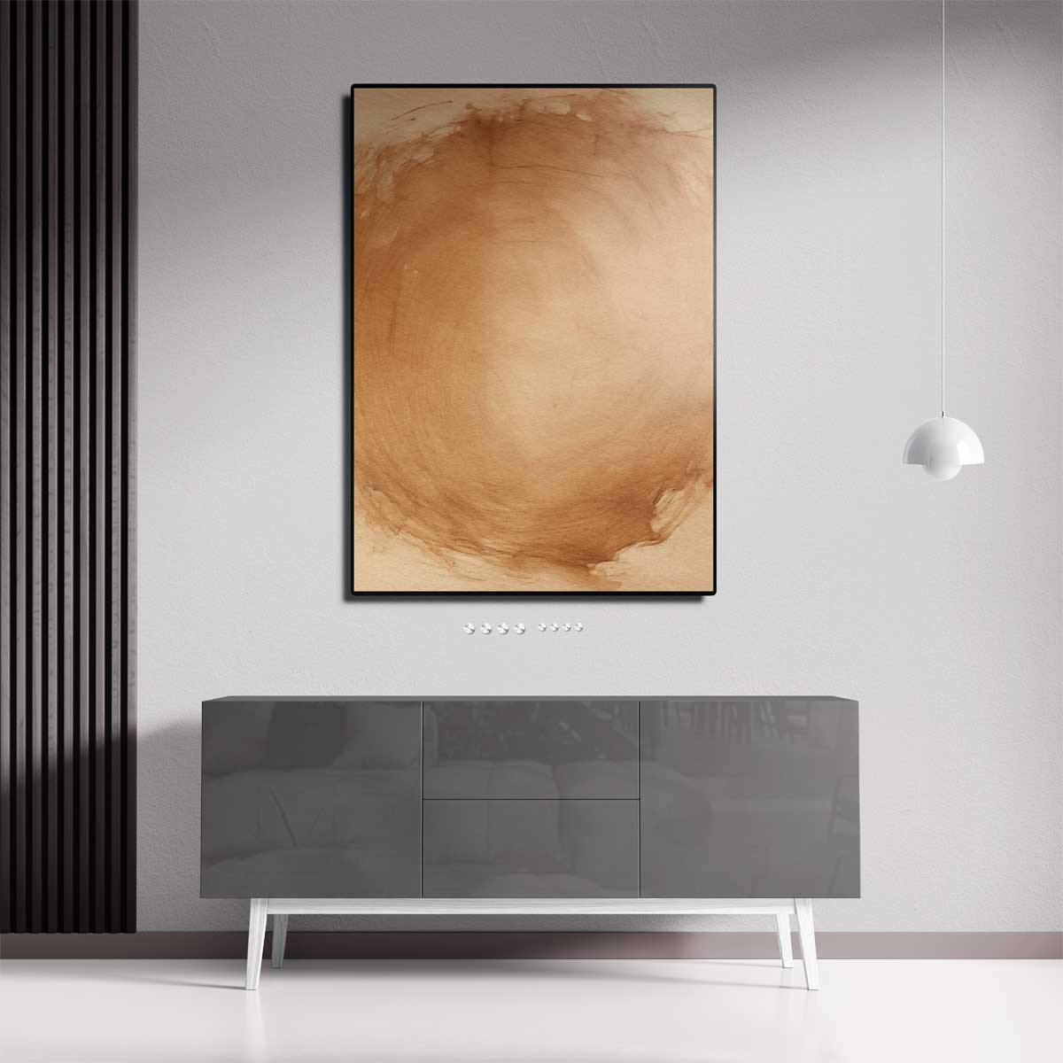 Zachte Okratonen Waterverf Kunstwerk-canvas-dibond-plexiglas-wanddecoratie-WallArtistic