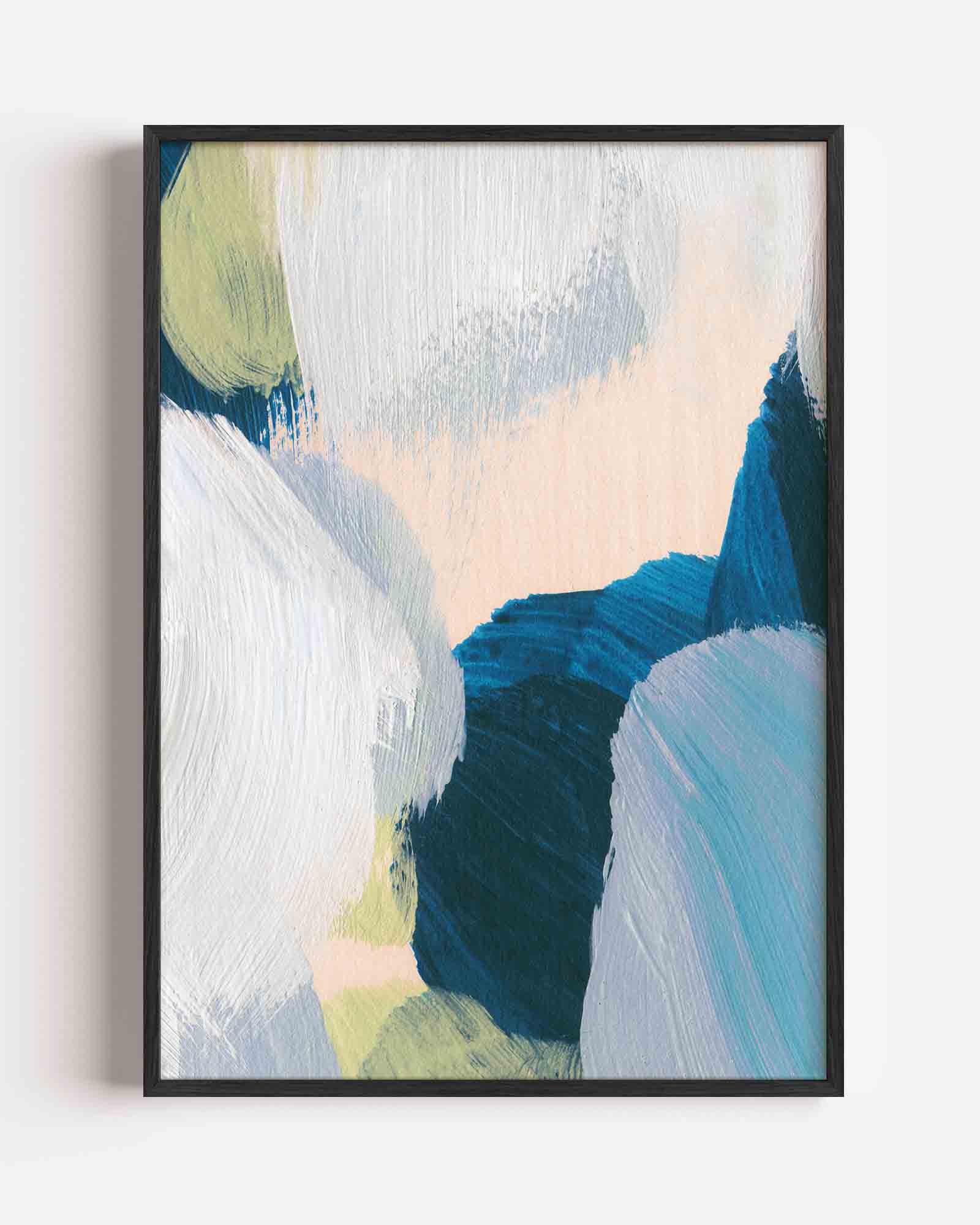 Abstracte penseelstreken Poster