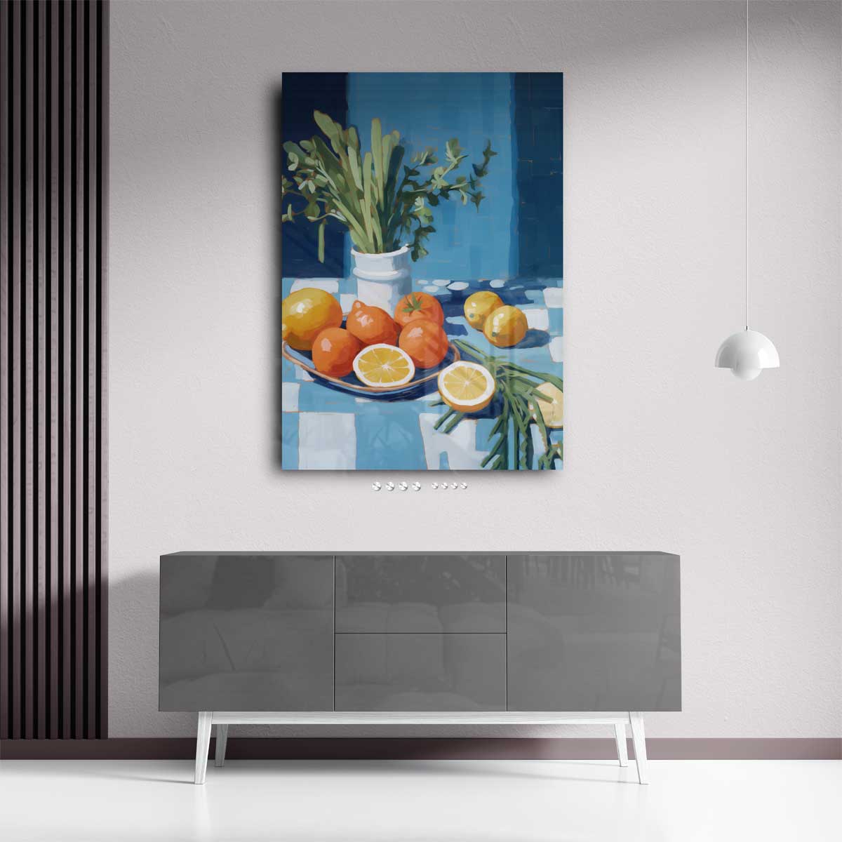 Frisse Citrussymfonie Kunstwerk-canvas-dibond-plexiglas-wanddecoratie-WallArtistic