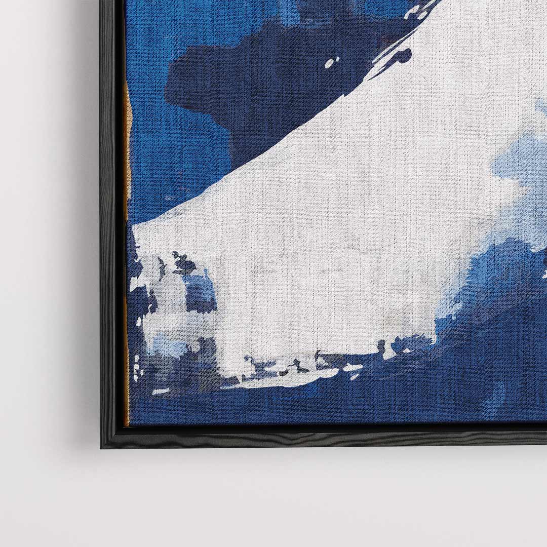 Golvende Blauw Kunstwerk-canvas-dibond-plexiglas-wanddecoratie-WallArtistic