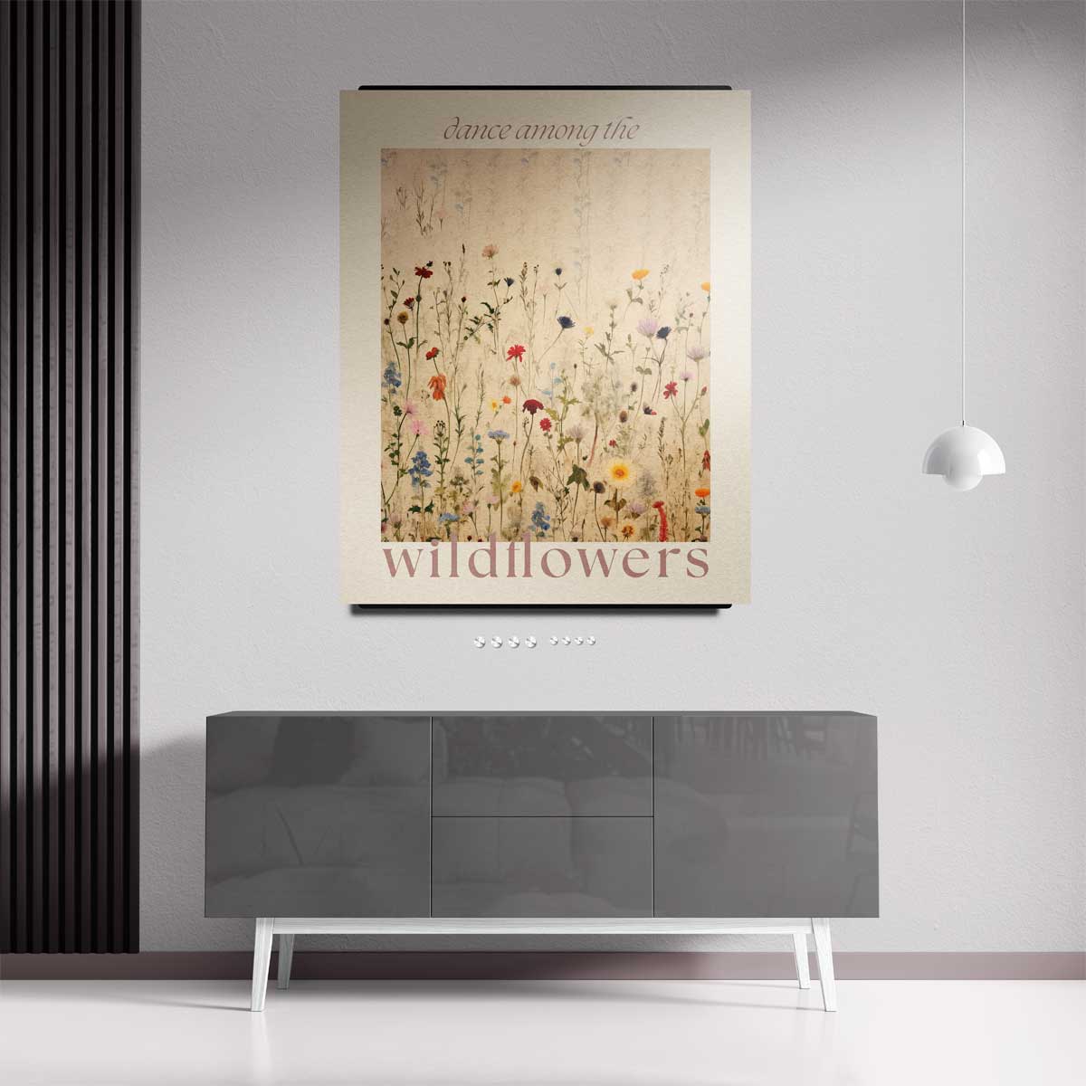 Dans tussen de Wilde Bloemen Kunstwerk-canvas-dibond-plexiglas-wanddecoratie-WallArtistic