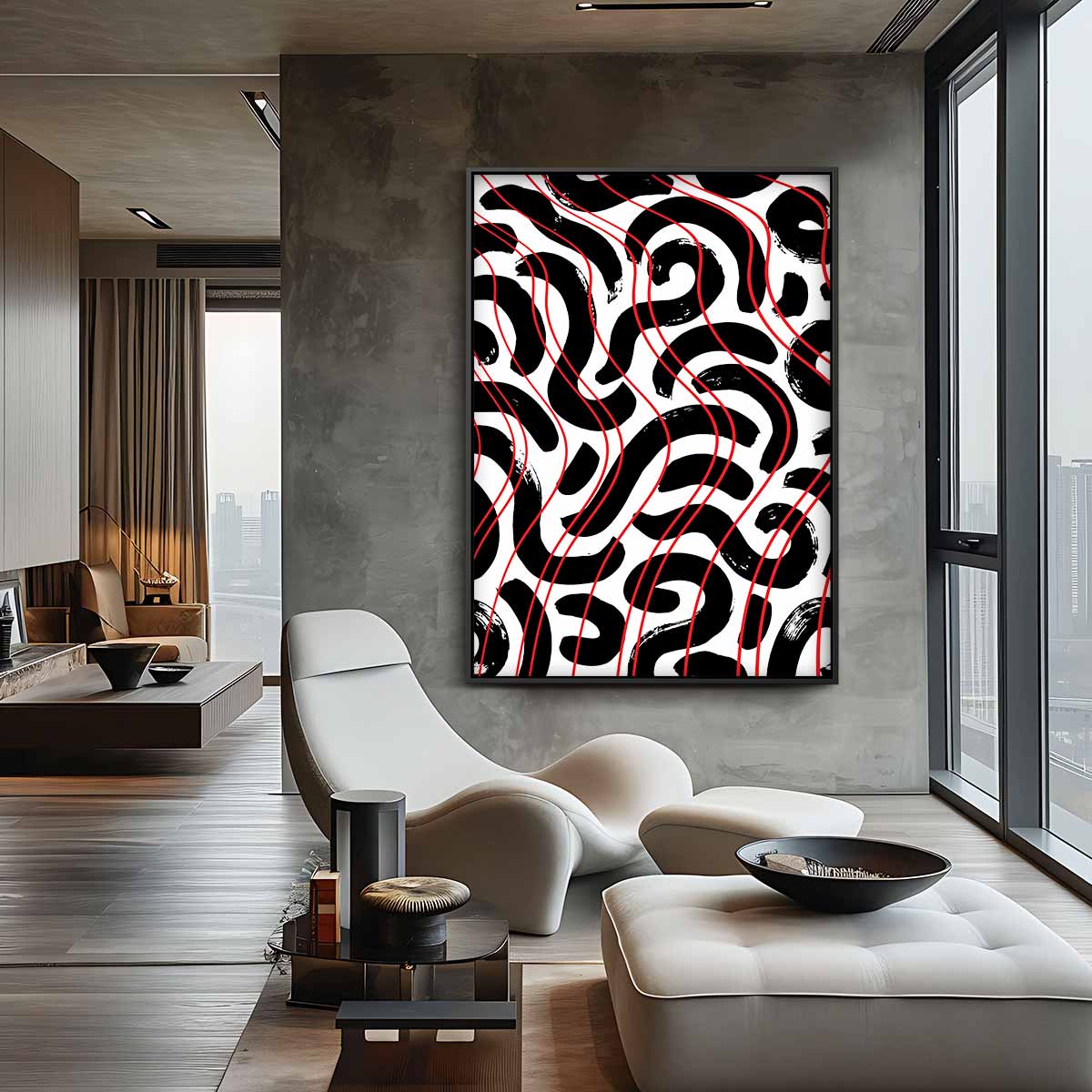 Moderne Abstracte Zebra Kunstwerk-canvas-dibond-plexiglas-wanddecoratie-WallArtistic