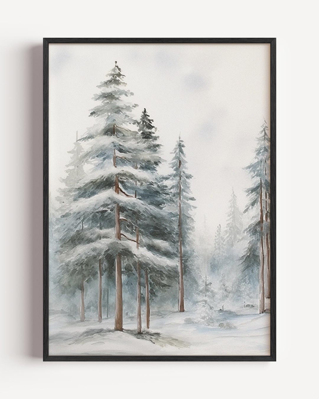 Winterse Boslandschap Poster-WallArtistic