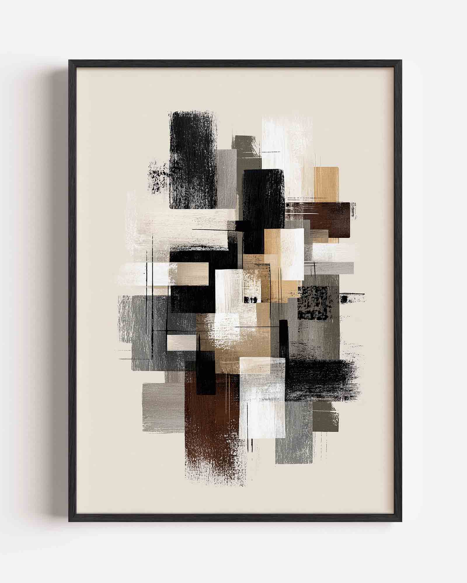 Abstracte rechthoeken Poster