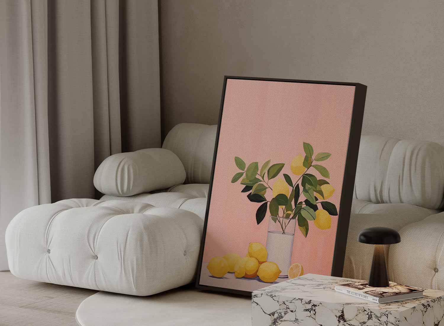 Citrussfeer op Doek Kunstwerk-canvas-dibond-plexiglas-wanddecoratie-WallArtistic
