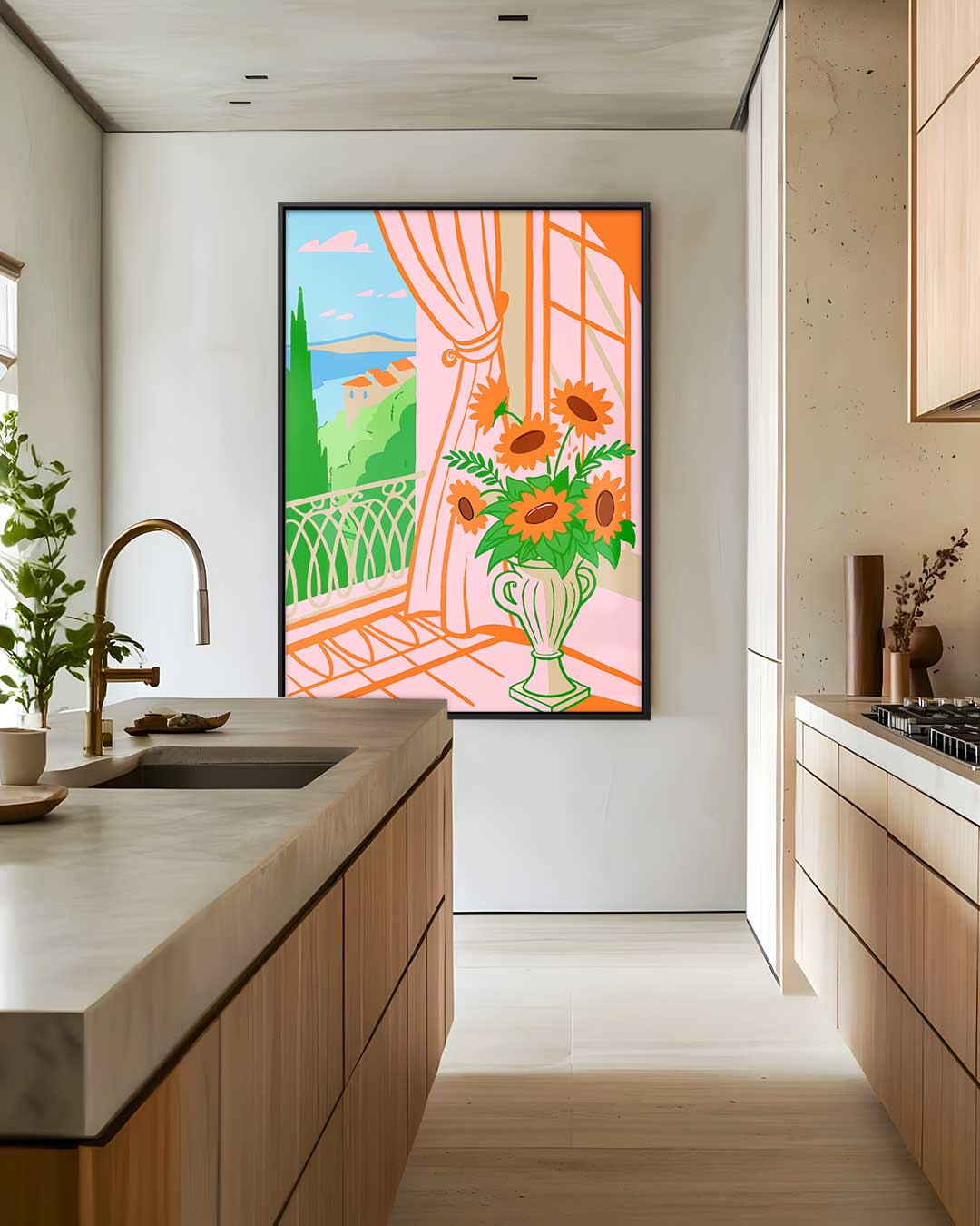Zomerse Bloemenpracht Kunstwerk-canvas-dibond-plexiglas-wanddecoratie-WallArtistic