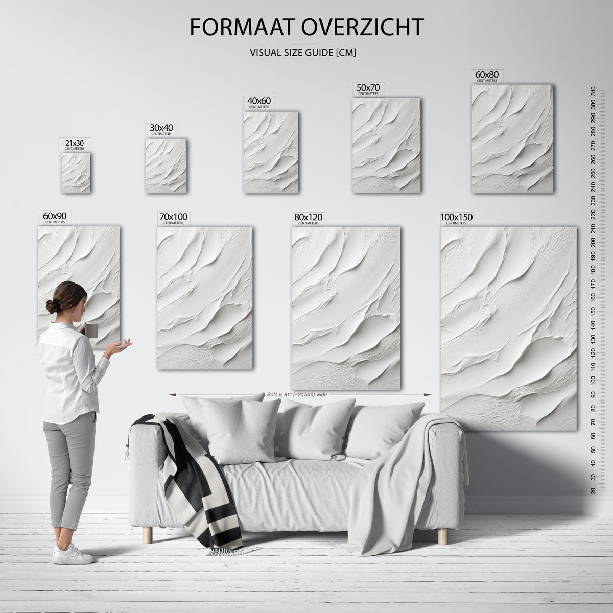 Witte textuur Poster