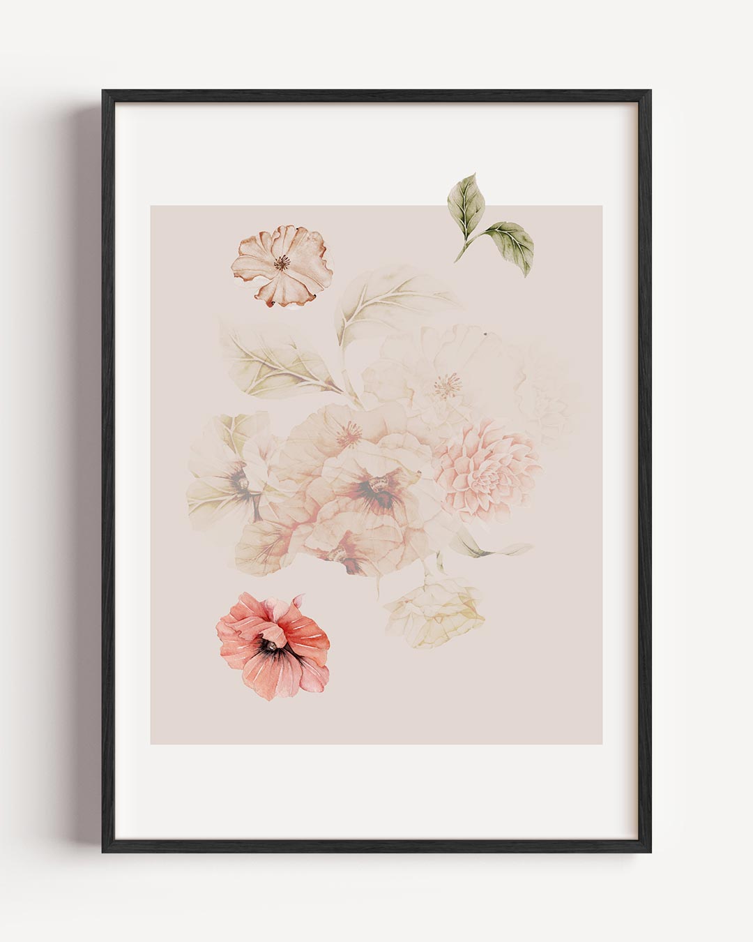 Romantische Bloemen Collage Poster-WallArtistic