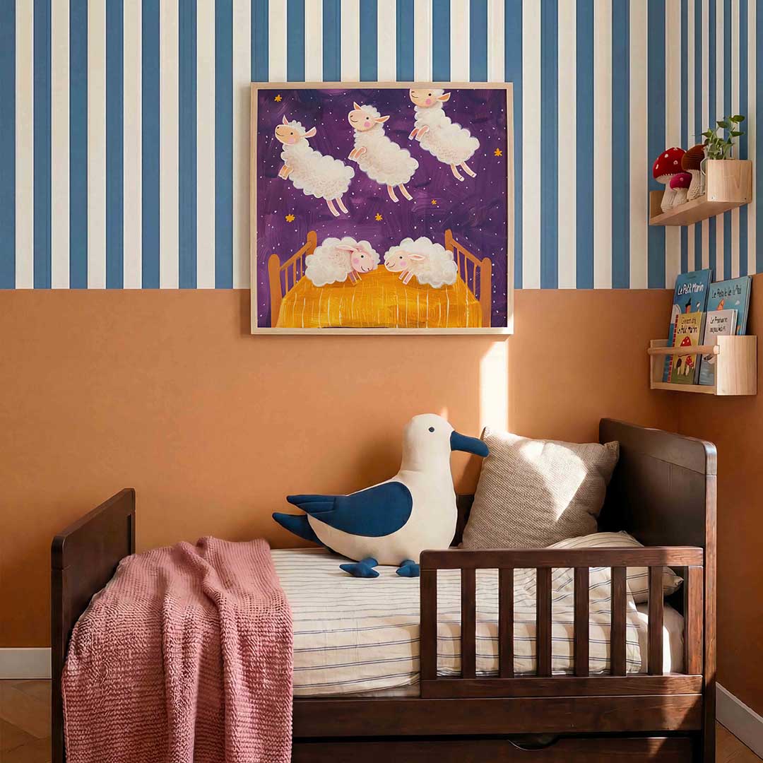 Schapen en bed Poster