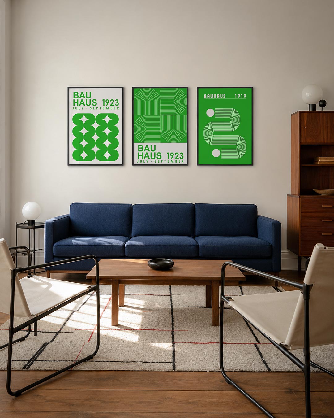 Groene vormritme Posterset