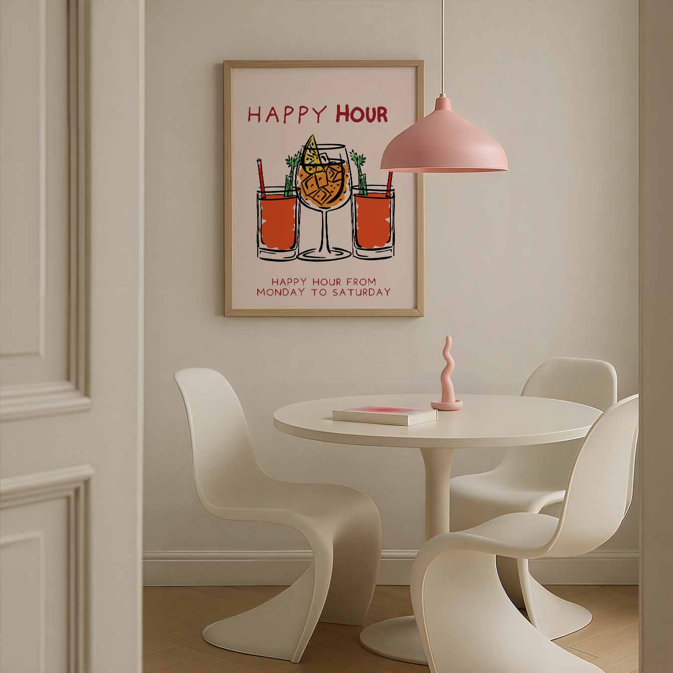 Happy Hour Cocktails Poster