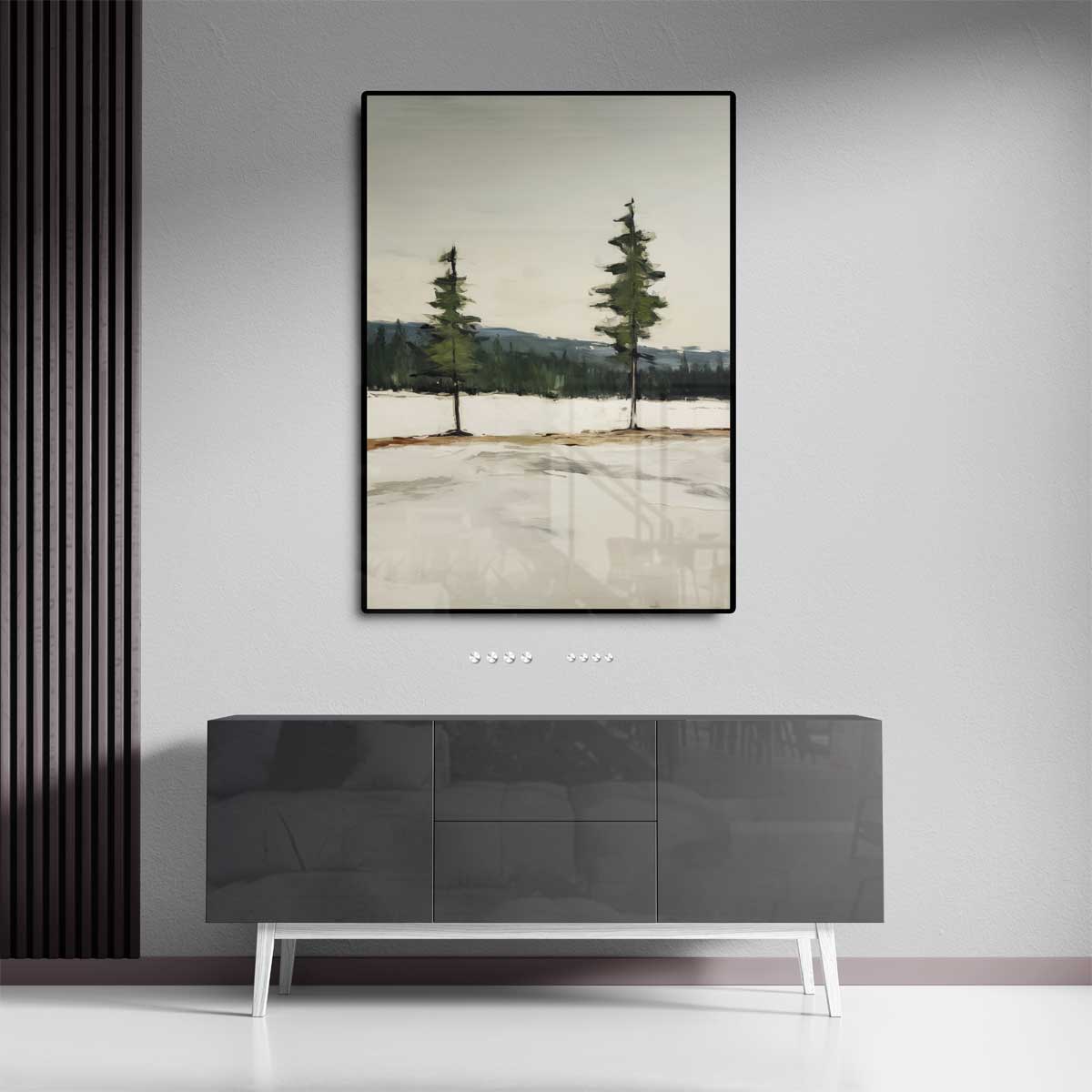 Winterse Rust in de Natuur Kunstwerk-canvas-dibond-plexiglas-wanddecoratie-WallArtistic