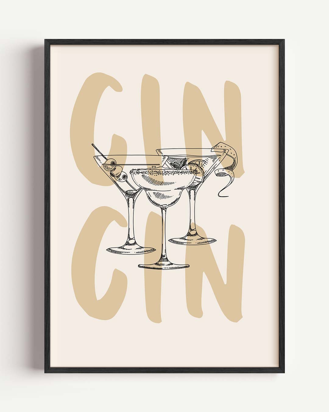 Gin Cocktails Poster