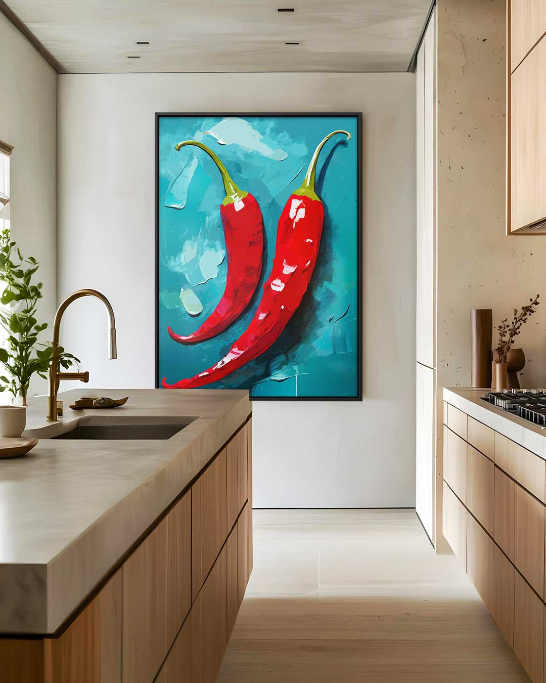 Pittige Peper Passie Kunstwerk-canvas-dibond-plexiglas-wanddecoratie-WallArtistic