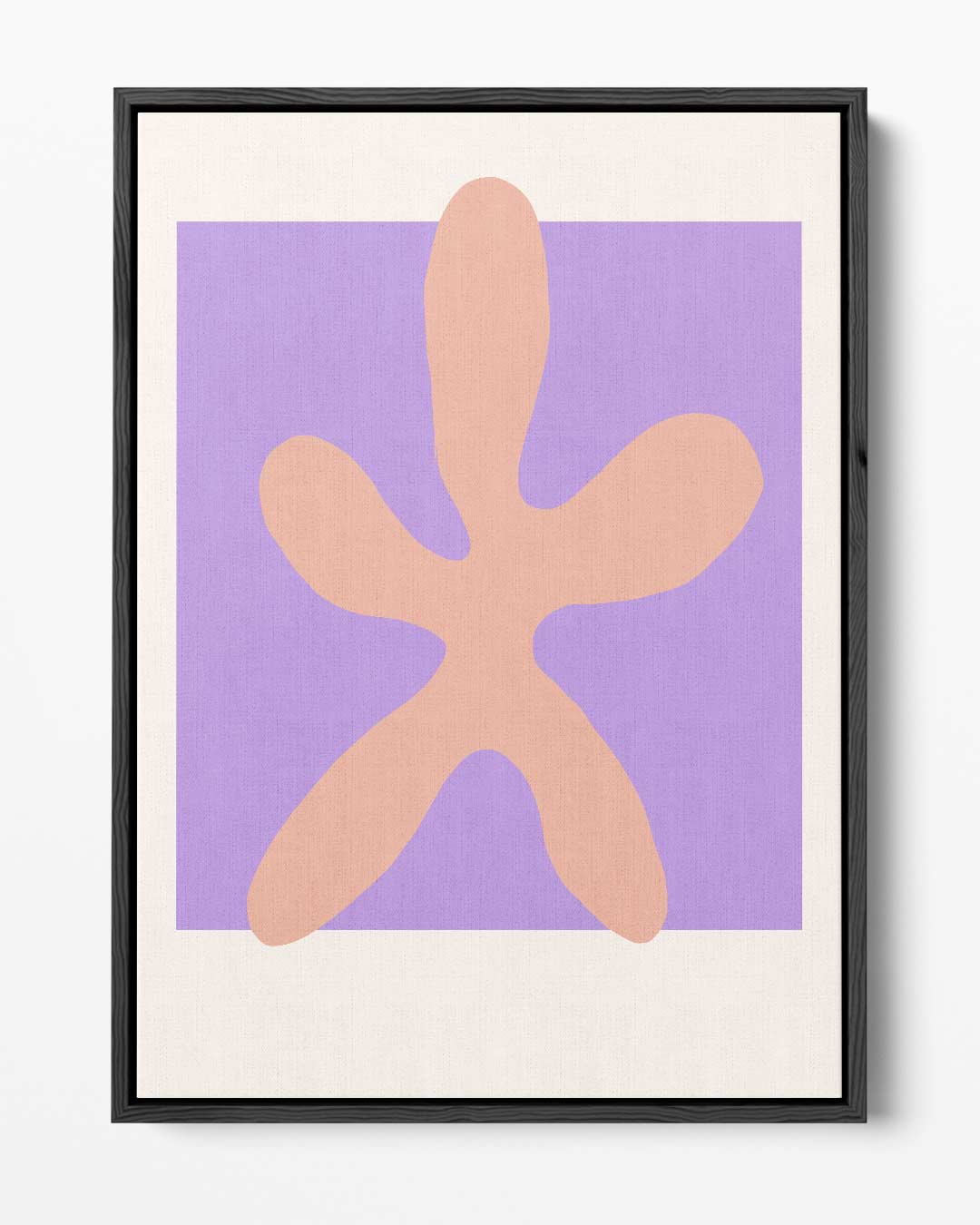 Zachte Vorm op Paarse Achtergrond Kunstwerk-canvas-dibond-plexiglas-wanddecoratie-WallArtistic