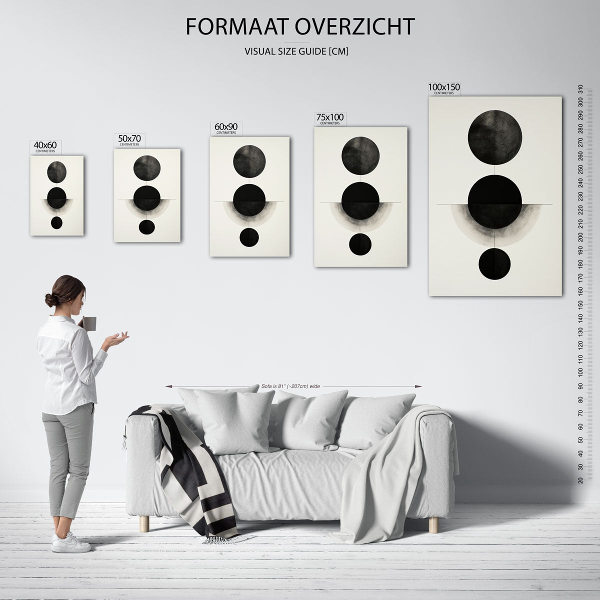 Geometrische cirkelcompositie Kunstwerk