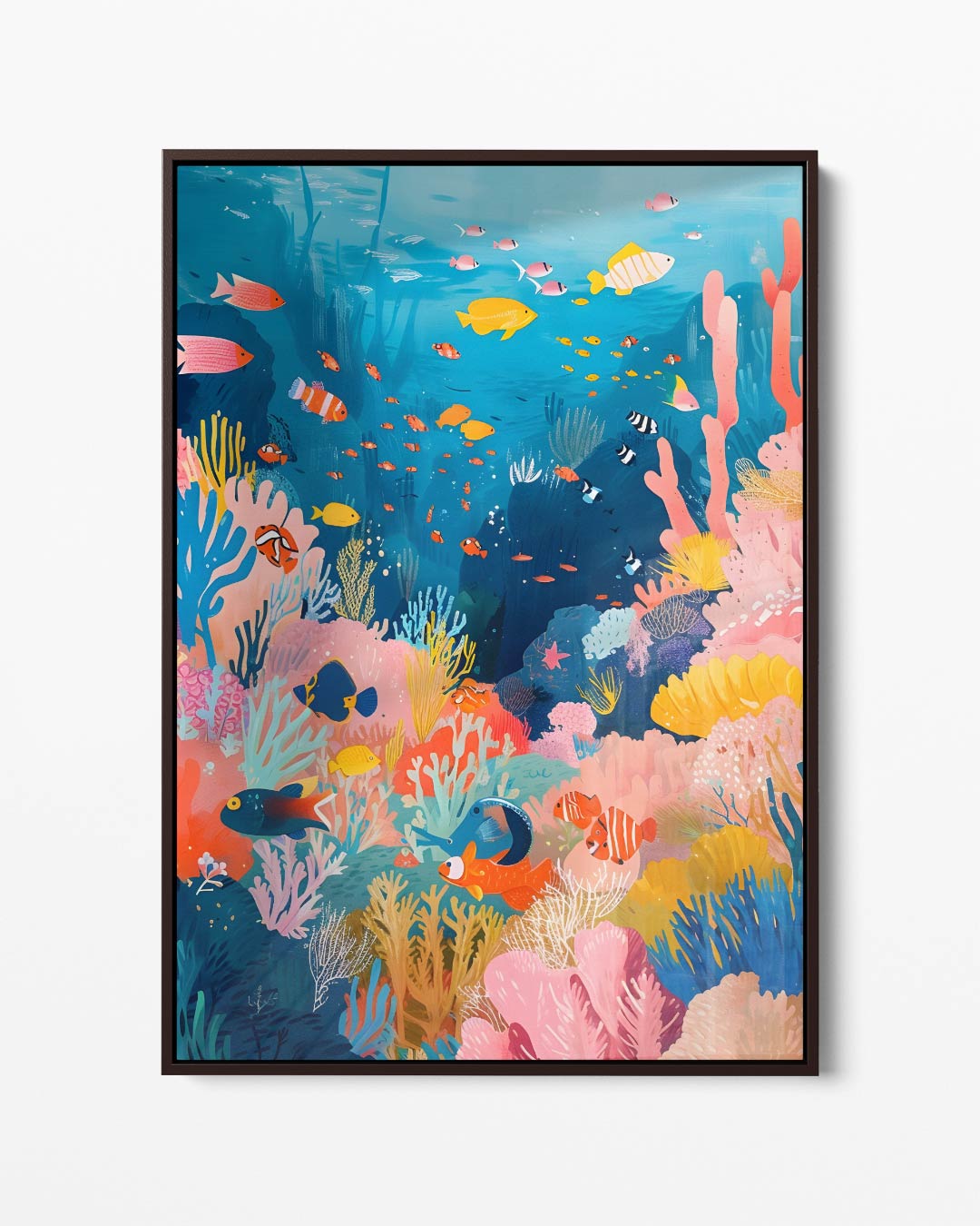 Kleurrijk Koraalrif Avontuur Kunstwerk-canvas-dibond-plexiglas-wanddecoratie-WallArtistic