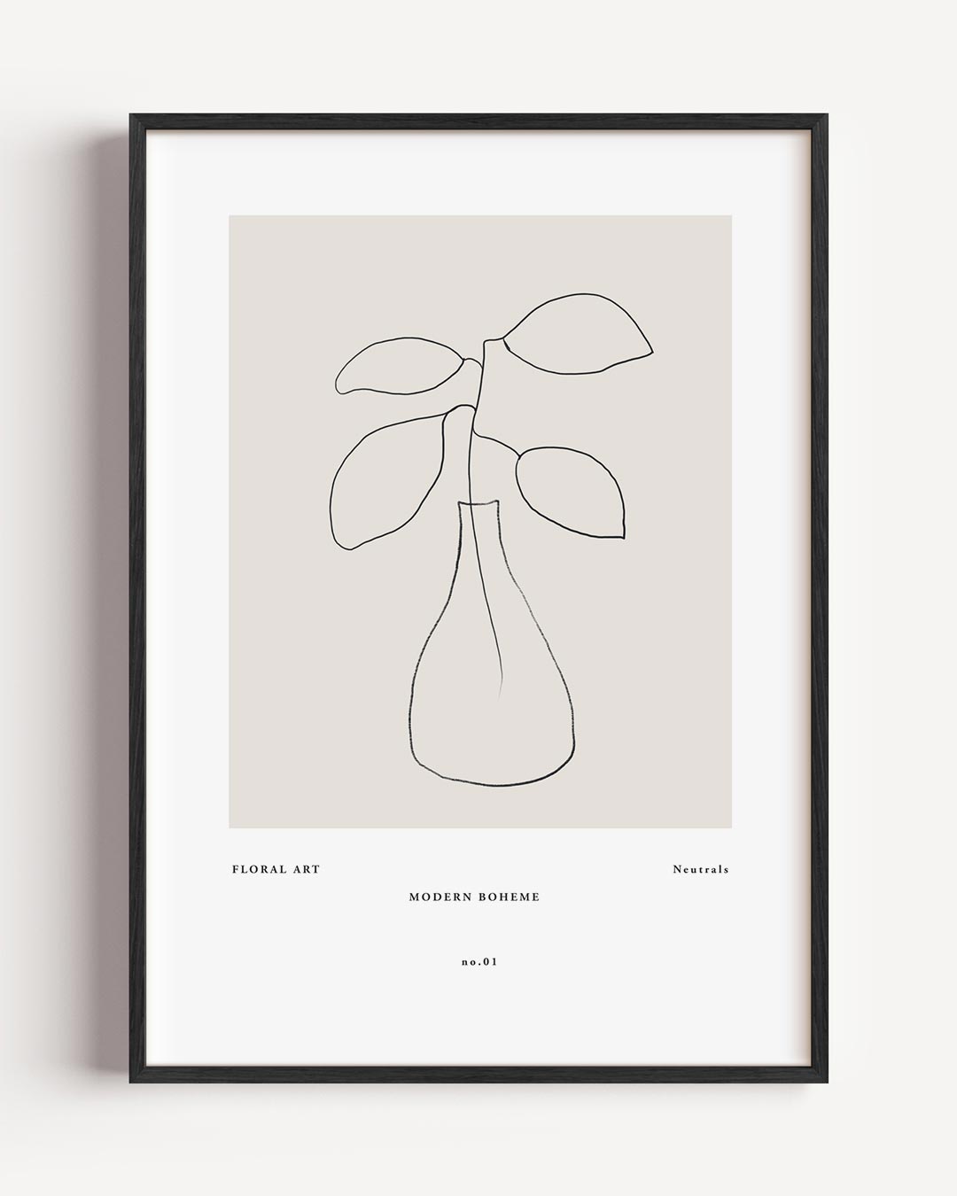 Moderne Boho Bloemlijn Poster-WallArtistic