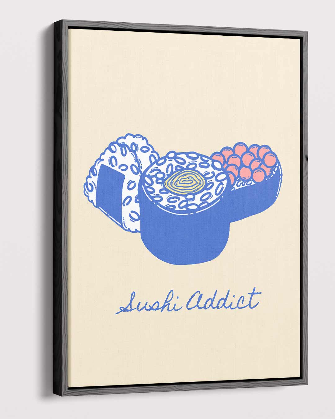 Sushi Addict Illustratie Kunstwerk-canvas-dibond-plexiglas-wanddecoratie-WallArtistic