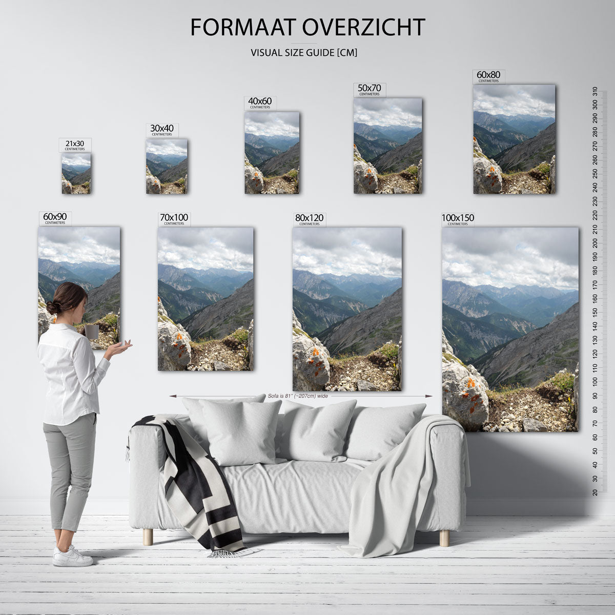 Berglandschap met rotsen Poster