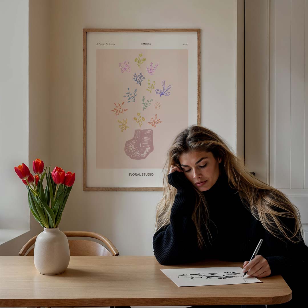Botanische Bloemenpracht Poster-WallArtistic