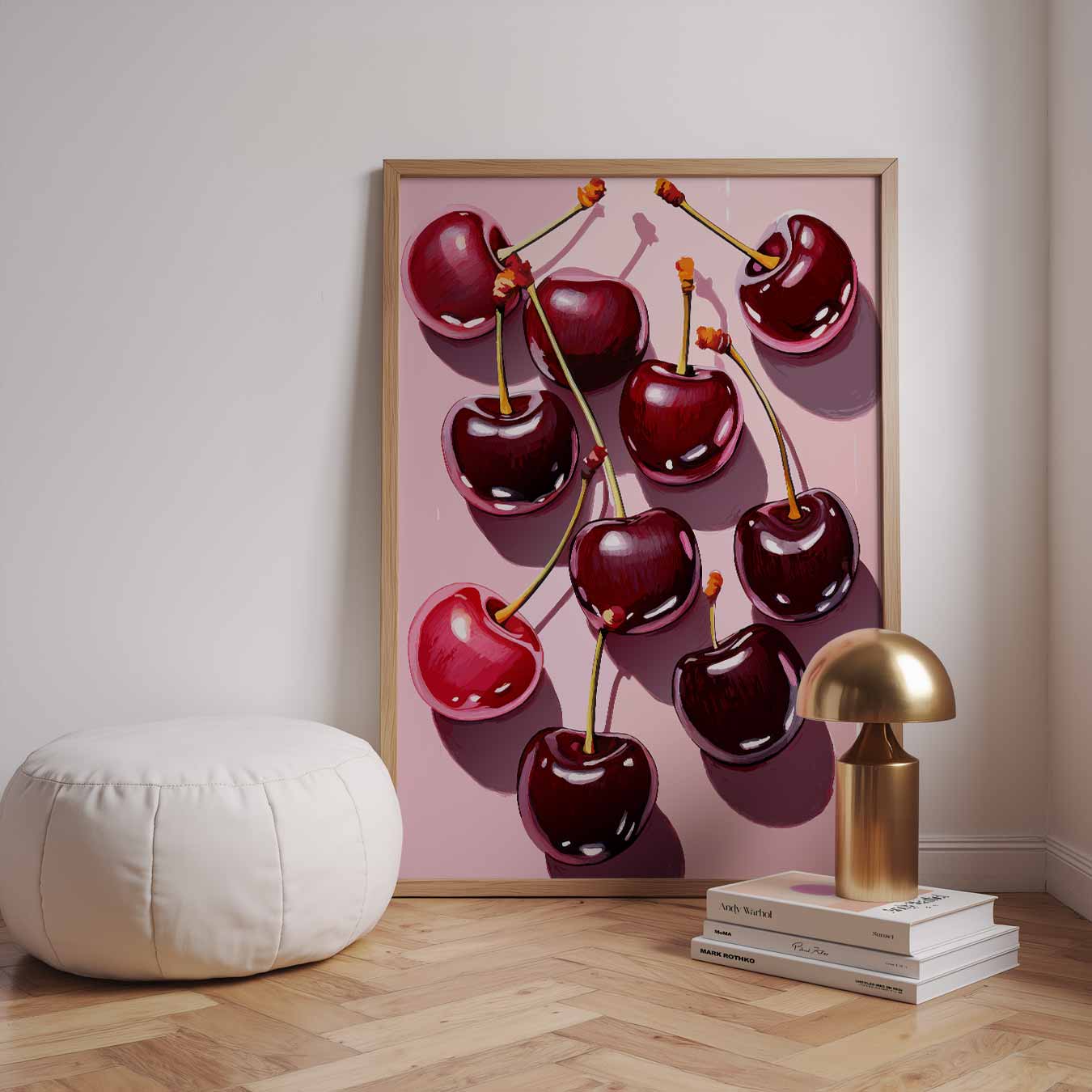 Kersenliefde voor aan de Muur Poster