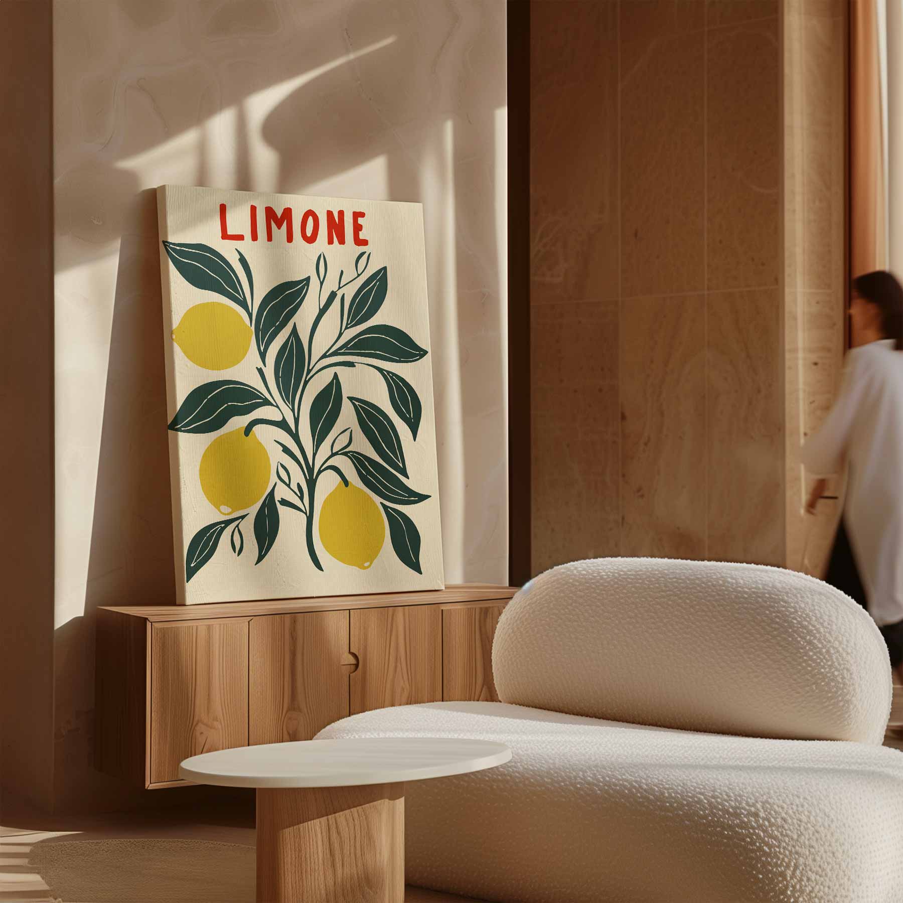 Limone Illustratie Kunstwerk-canvas-dibond-plexiglas-wanddecoratie-WallArtistic
